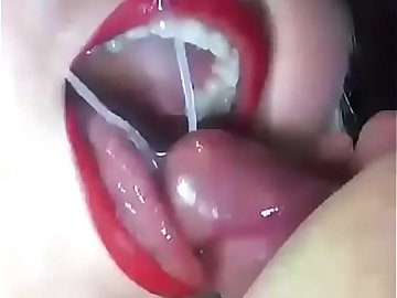 Very hot cum in mouth