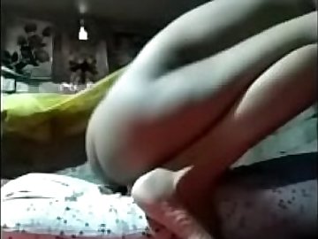 My cute Bangla gf Beauty Biswas playing with dildo on the pillow
